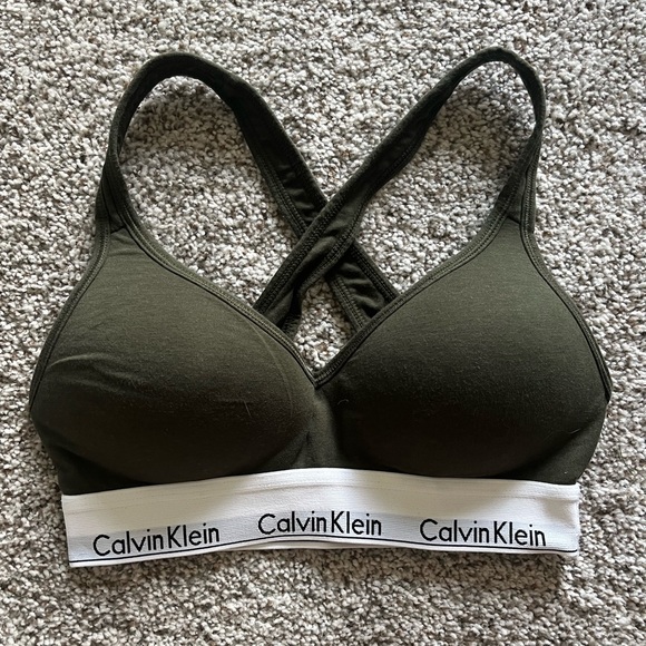 Calvin Klein Green Sports Bra - Picture 1 of 3